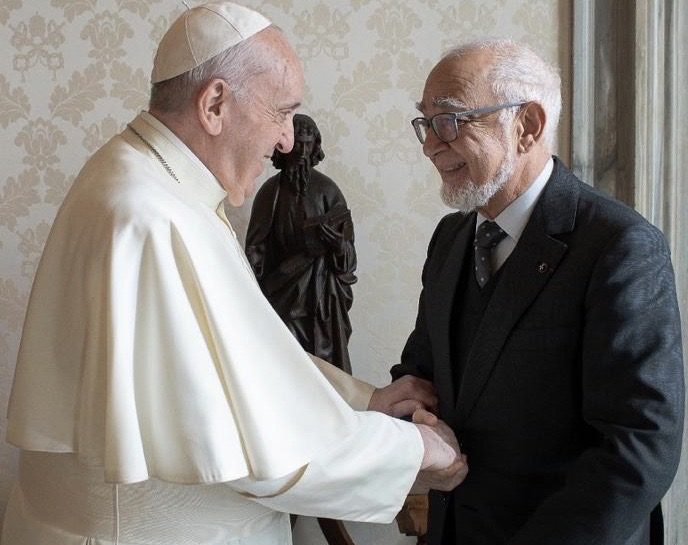 Le pape François recevant Marwan Sehnaoui